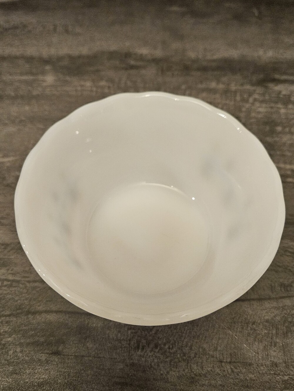 Vintage Fire King Swiss Chalet Milk Glass Ramekin / Custard Cup - Picture 3 of 5